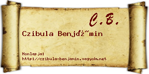 Czibula Benjámin névjegykártya